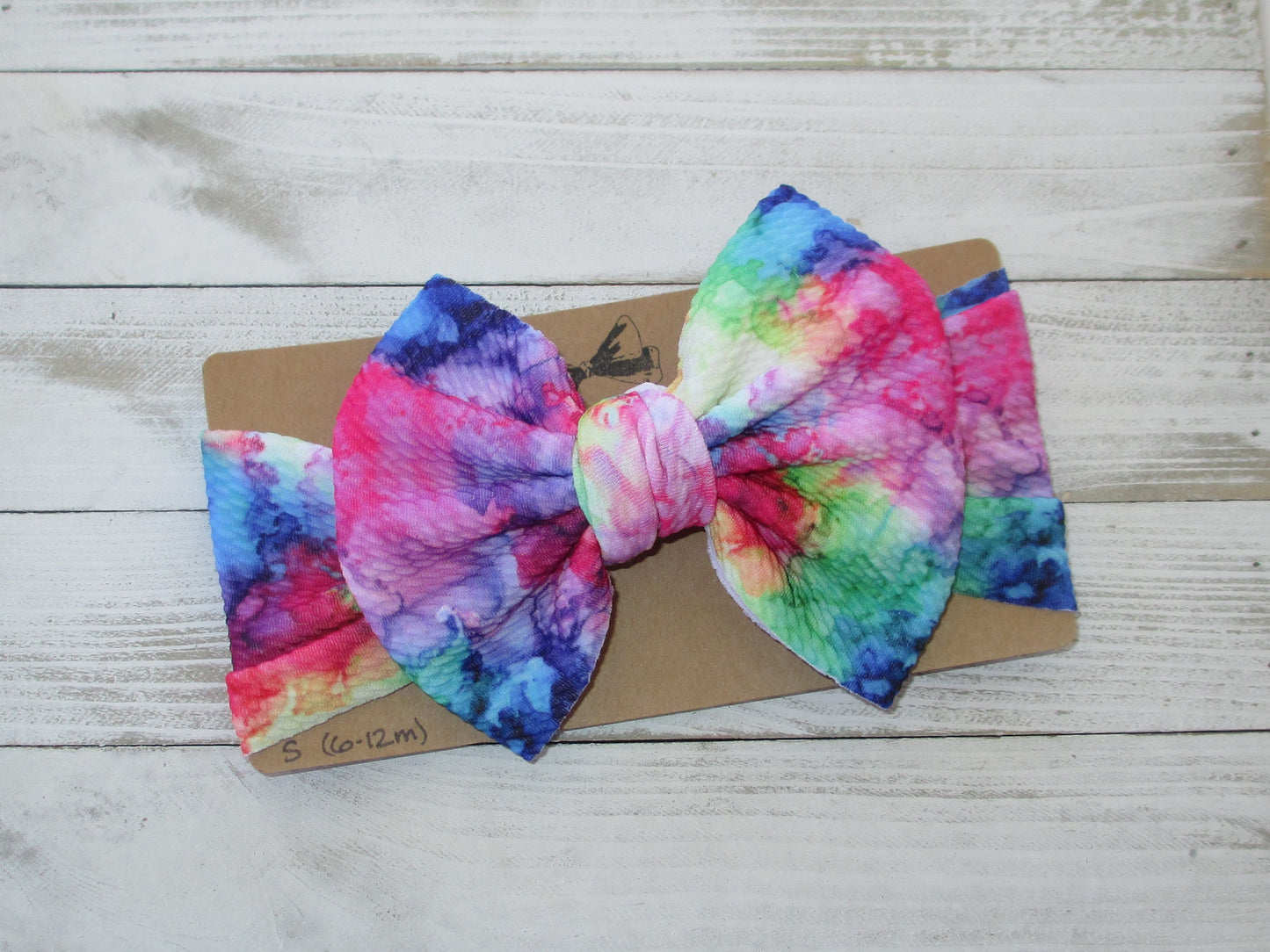 Rainbow Tie Dye Headwrap Bow