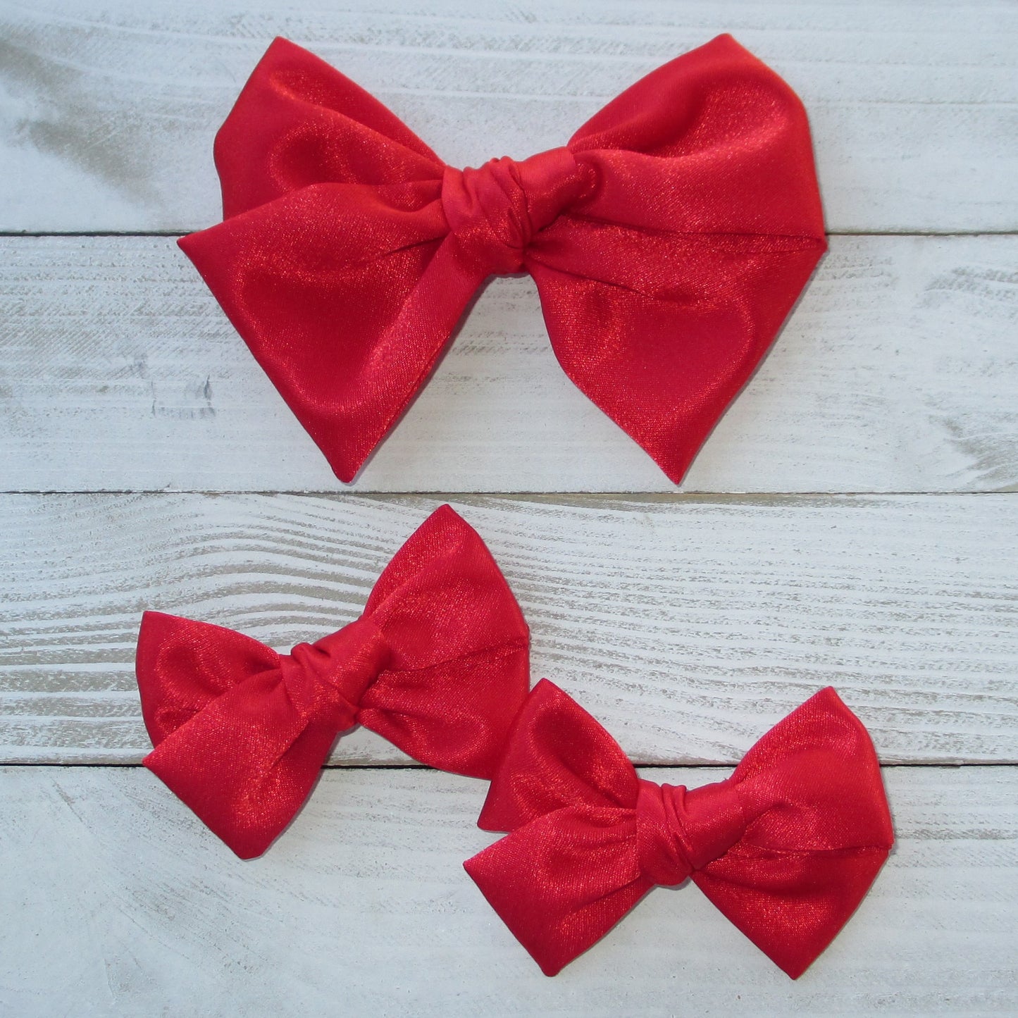 Red Satin Hairbow