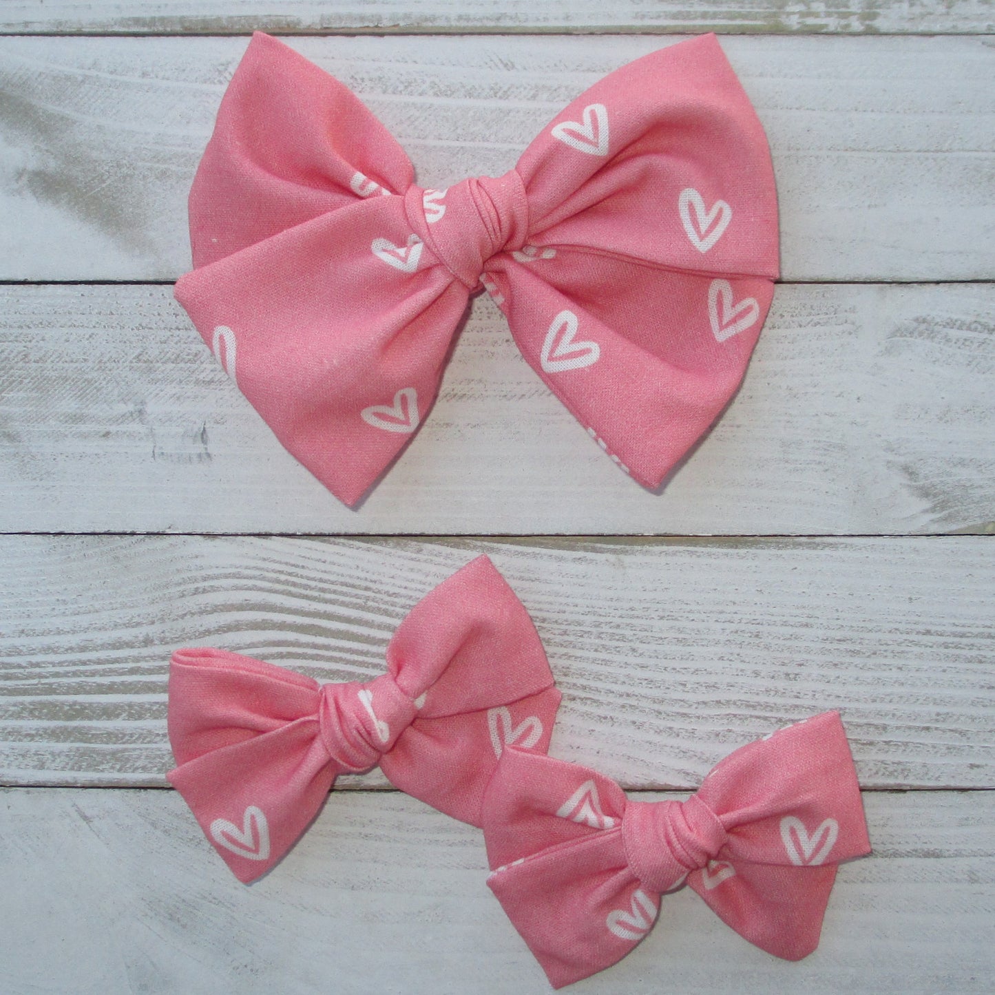 Pink Valentine Hairbow