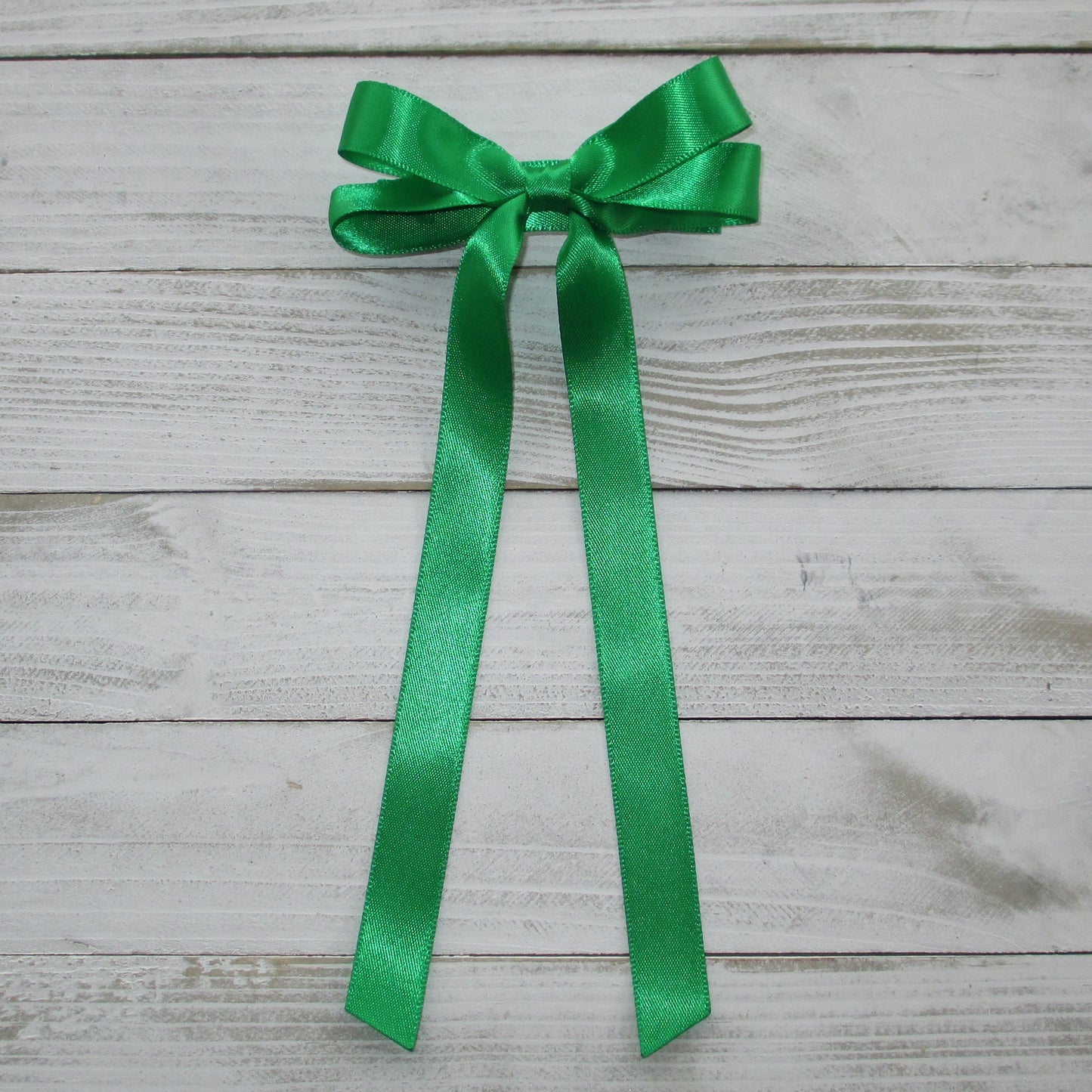 Green Satin Hairbow