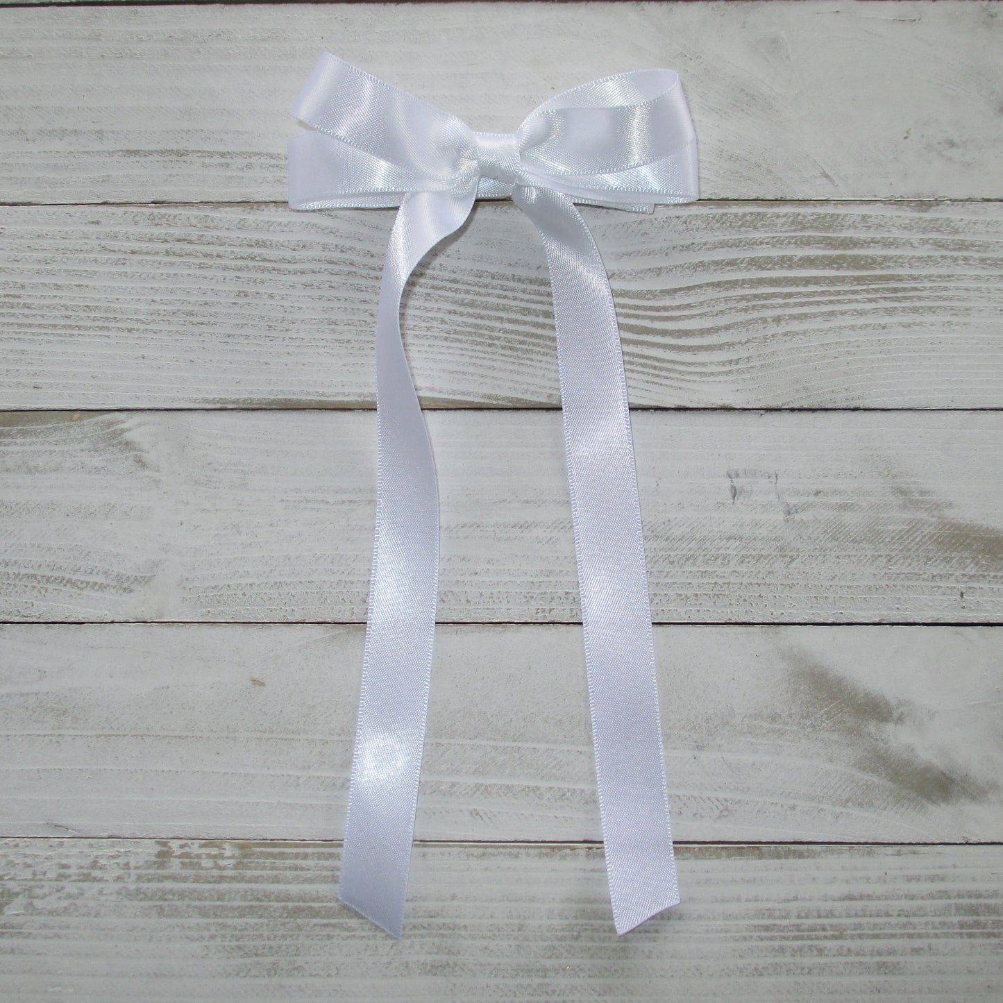 White Satin Hairbow