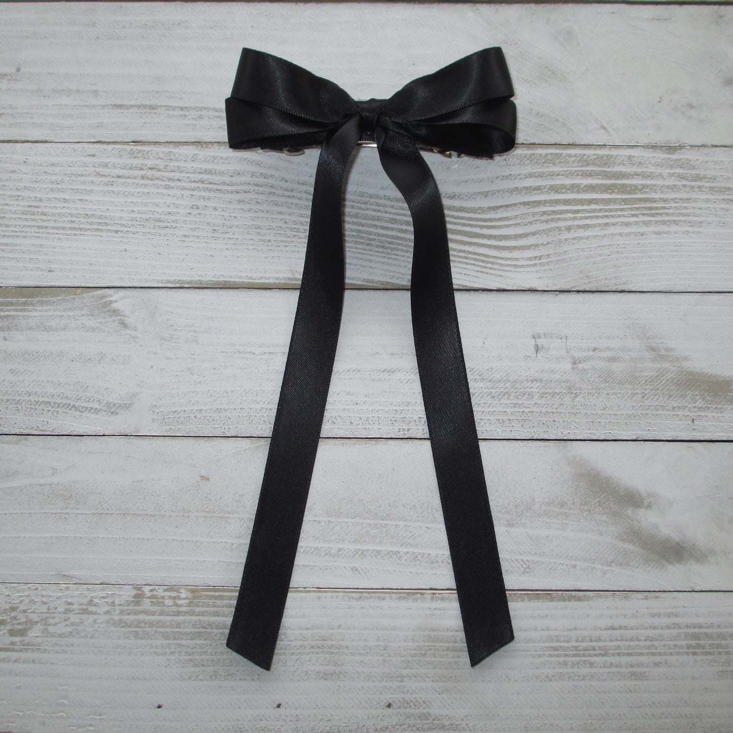 Black Satin Hairbow