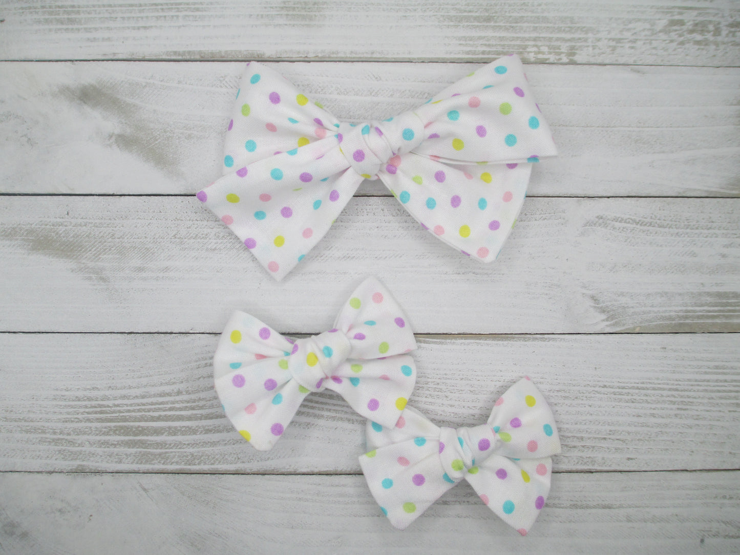 Pastel Polka Dot Hairbow