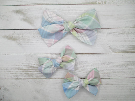 Spring Plaid Hairbow