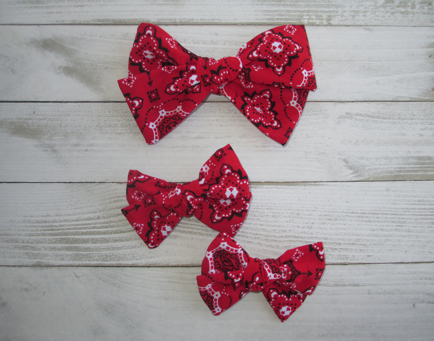 Red Bandana Hairbow