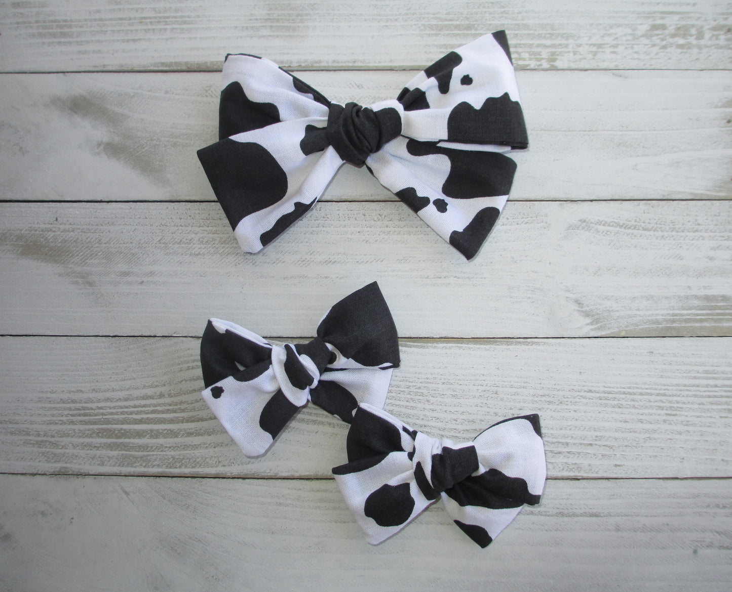 Cow Print Hairbow