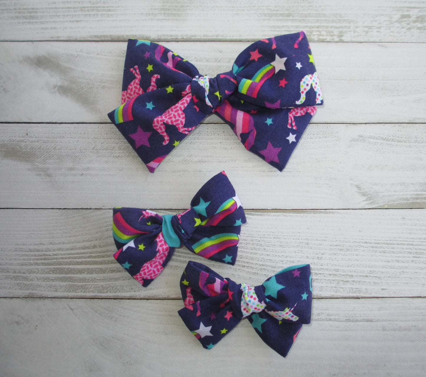 Rainbow Unicorn Hairbow