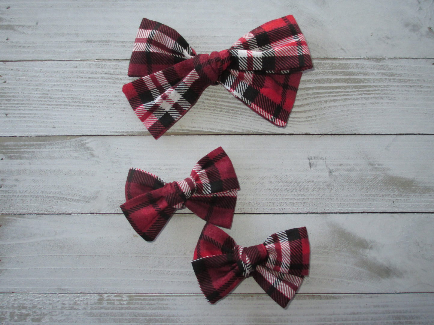 Red Plaid Hairbow