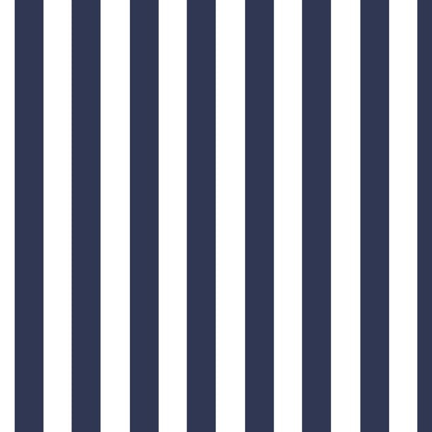 Navy Striped Hairbow