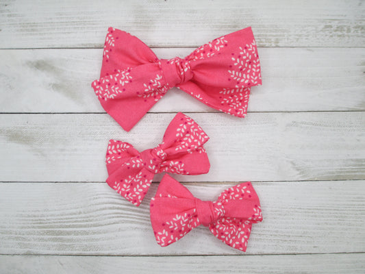 Pink Floral Hairbow